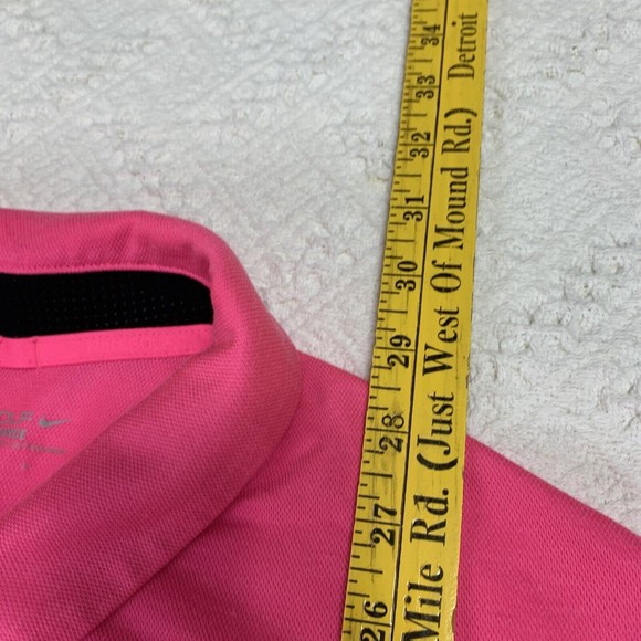 Nike Golf Polo Shirt Mens L Pink Short Sleeve Tour Performance Casual Stretch - Picture 6 of 8